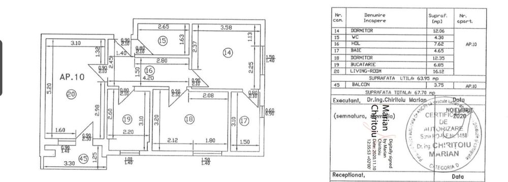Apartament 3 camere