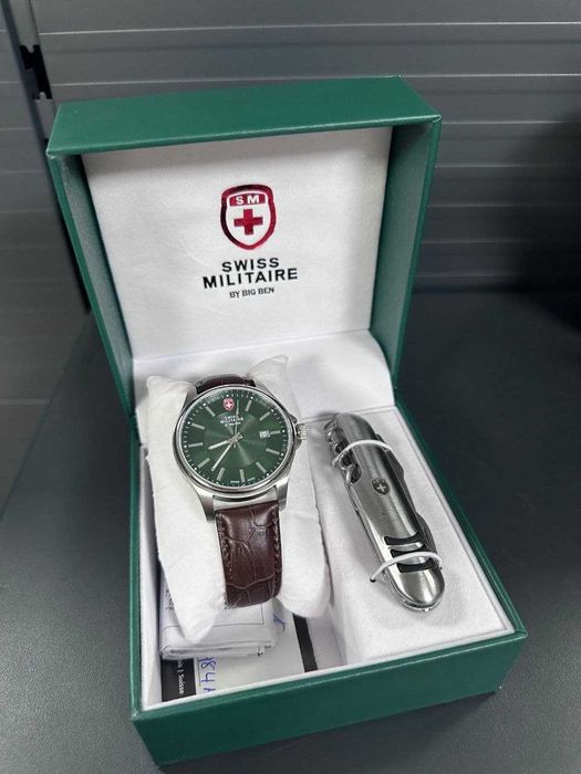 Ceas Barbati SWISS MILITAIRE H984 Cadran Verde [#140973#]