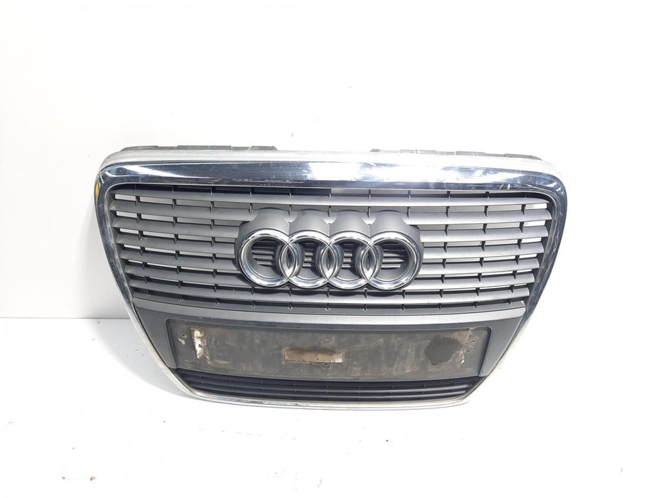 Grila bara fata centrala sus cu sigla, cod 4F0853551S, Audi A6 (4F2, C6)