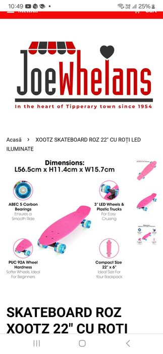 Skateboard Nou Xootz cu led