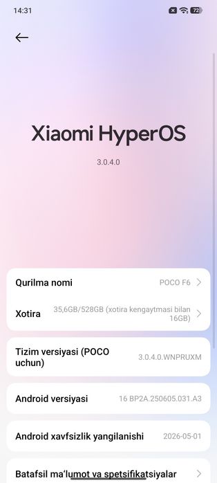 Poco F6 512gb 12+12