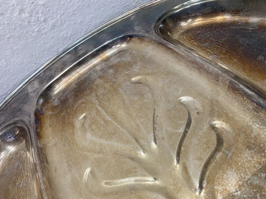 Голям немски поднос с посребряване