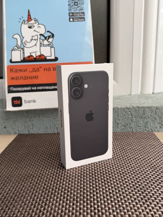 НОВ! *ЛИЗИНГ* iPhone 16 256Gb Black / Гаранция Айфон