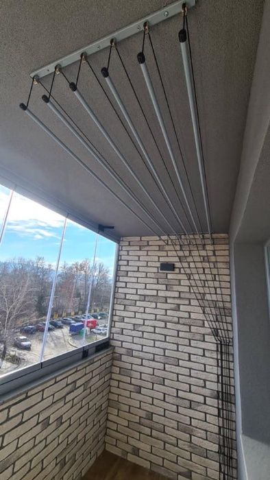 Здрав таванен простор  за сушене на дрехи - (ДВОЙНА РОЛКА) (МЕТАЛЕН)