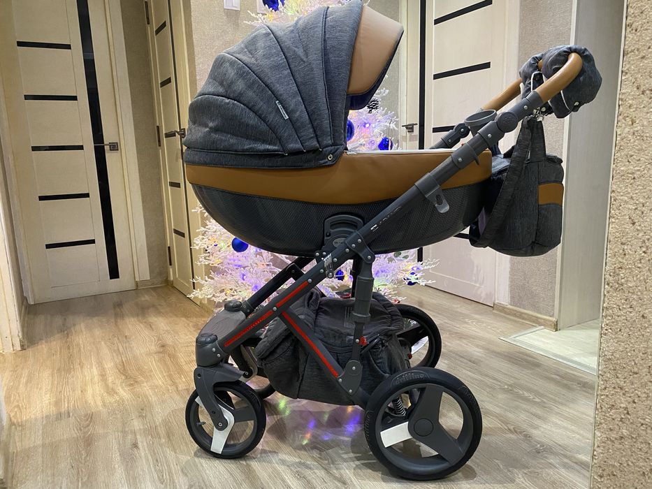 * ADAMEX Carbon оригинальная прочная коляска 3 в 1 в идеальном состоян