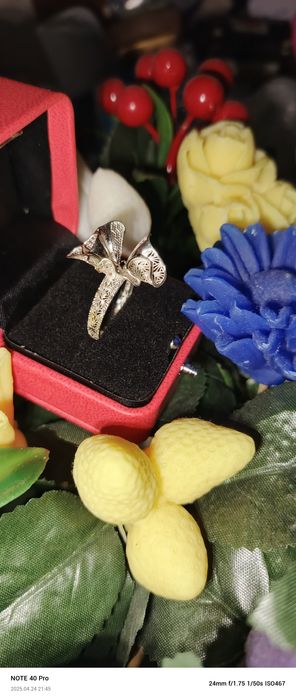 Серебряное кольцо 925 пробы. Размер 19