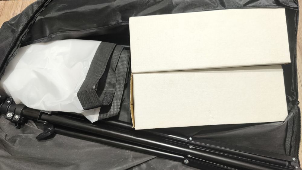 Soft box Andoer 2x190 cm, lumina continuă studio foto (set 2buc)