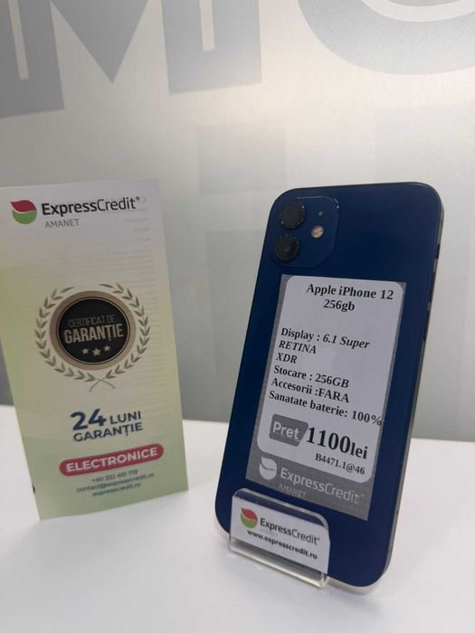 (AG46) iPhone 12 256gb B.4471 Garantie 2 ani