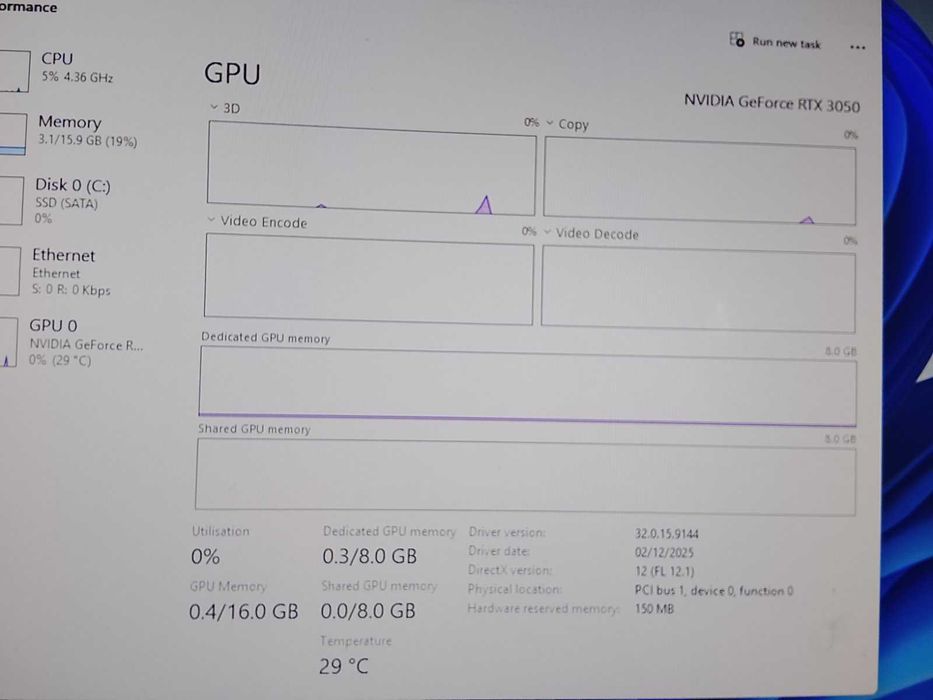 Геймърски компютър RTX 3050 8GB / I5-9500