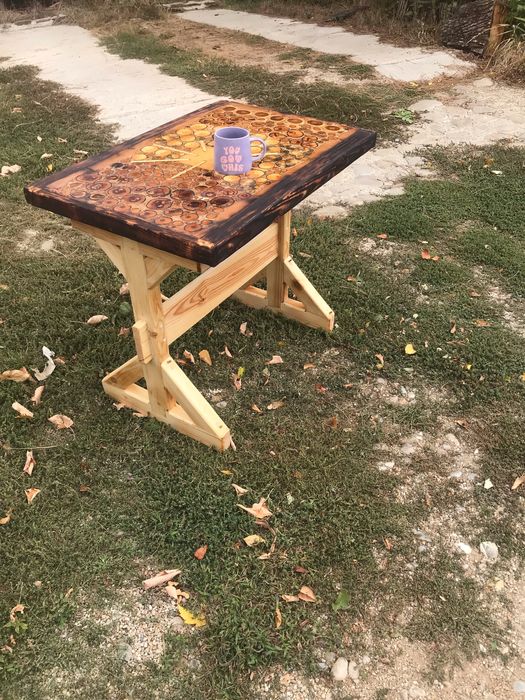 Masuta cafea rondele nuc, mar si gutui