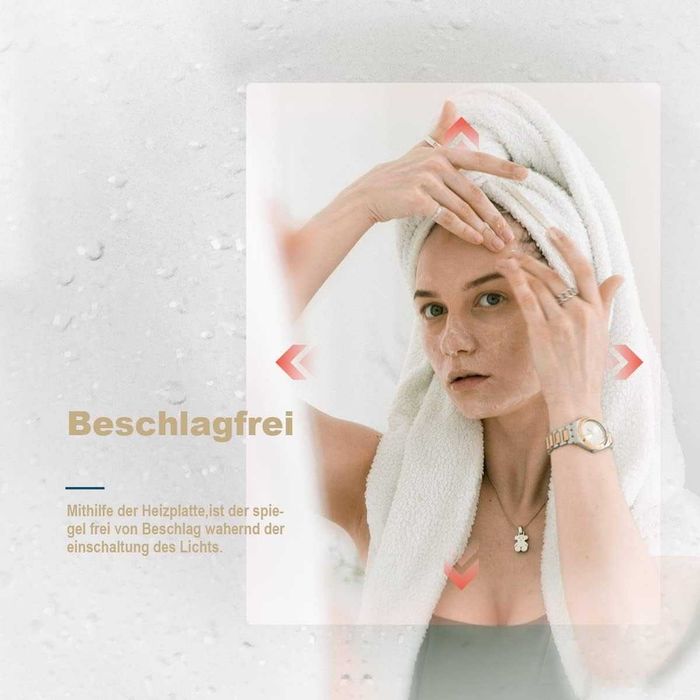 Шкаф за баня с огледало и една врата с ЛЕД LED осветление алуминий