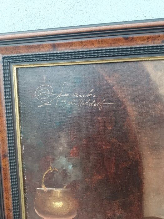 Ulei pe pânză,o lucrare veche semnata de o foarte buna calitate încad