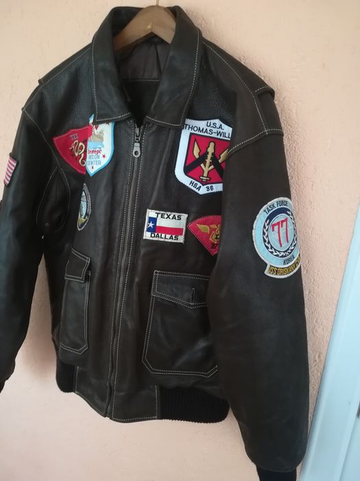 Geaca piele bărbați Aviator Extra Fino Xl