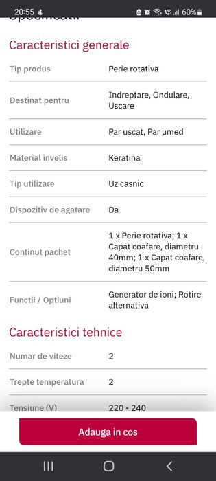 Vând perie rotativă Rowenta
