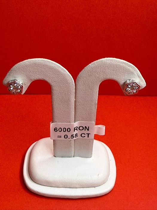 Cercei cu pietre prețioase din aur de 14K Amanet BKG