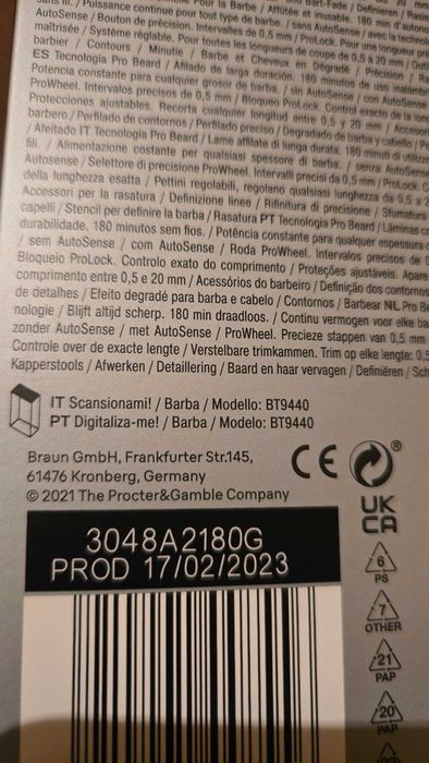 Masina tuns Braun series 9 beard trimmer