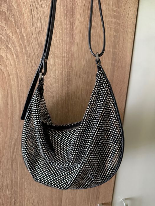 Дамска чанта с камъни ZARA