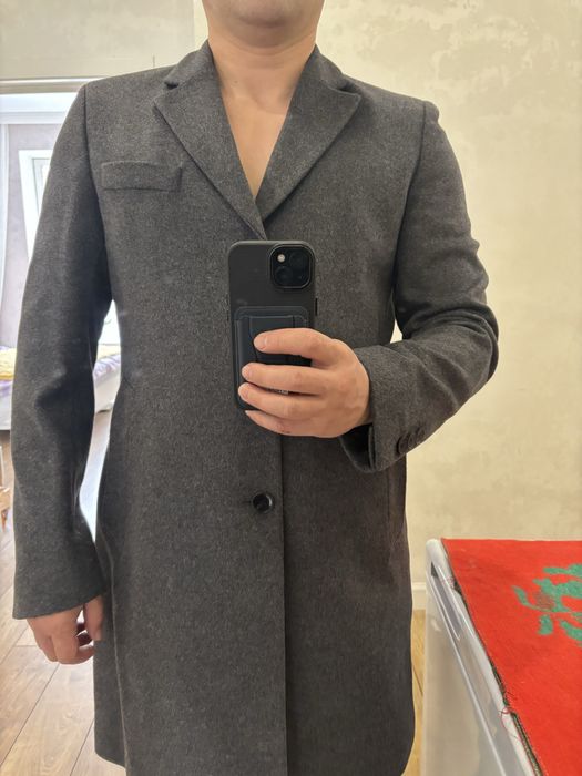 BOSS оригинал пальто серое кашемировое