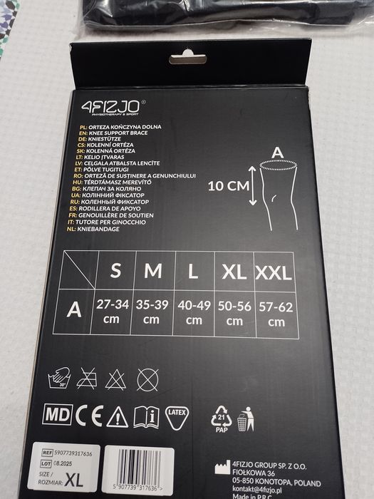 Orteza genunchi, mărimea XL, nouă