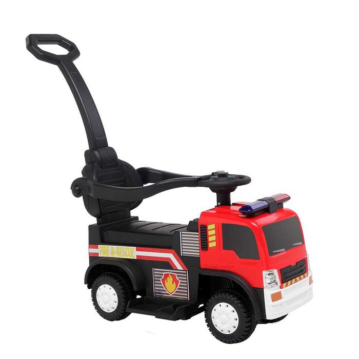 Camion cu maner 3 in 1 Kinderauto FireTruck 30W 6V, scaun tapitat,