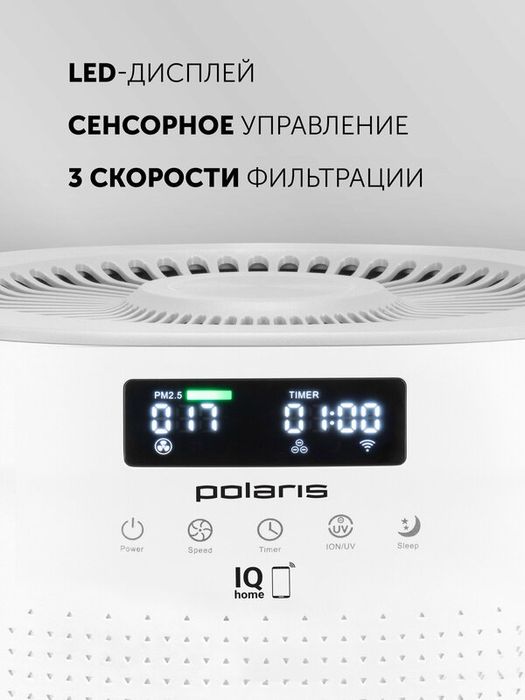 Очиститель воздуха для дома Polaris PPA 4050 WIFI IQ Home / Белый