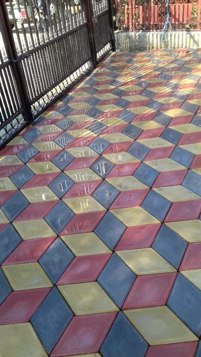 Productie pavaje si pavele model Romb 3D colorat