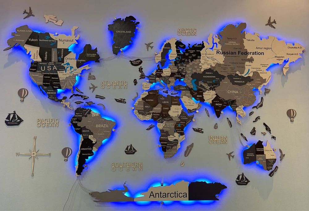 Dunyo xaritasi Yogochli