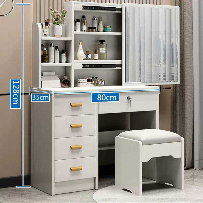 Шкаф для хранения вещей, встроенный стол, домашний туалетный столик