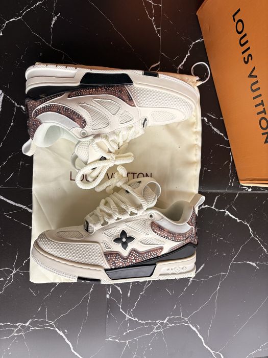 Louis Vuitton LV Skate Sneaker damă – animal print & cristale – mărimea 38