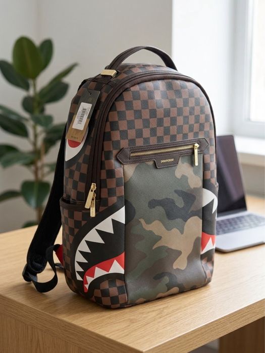 Рюкзак Sprayground Shark / Camo / Checkerboard