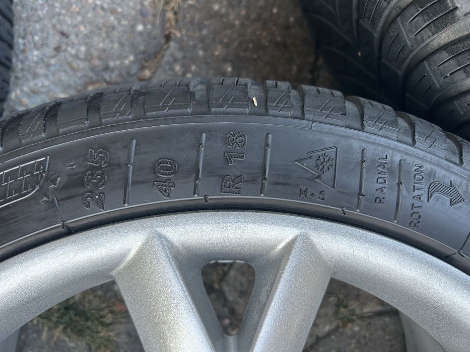 Jante aliaj 5x112mm, anvelope iarna 235/40 R18, Audi, VW, Seat, Skoda, Mercedes