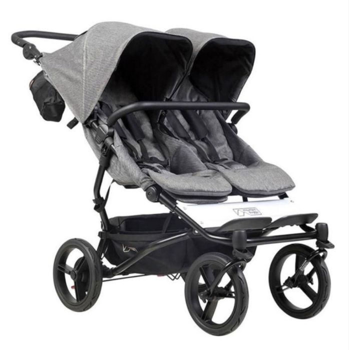 Количка за близнаци Mountain Buggy+ подарък 2бр. Порт на същата марка и възглавница за близнаци