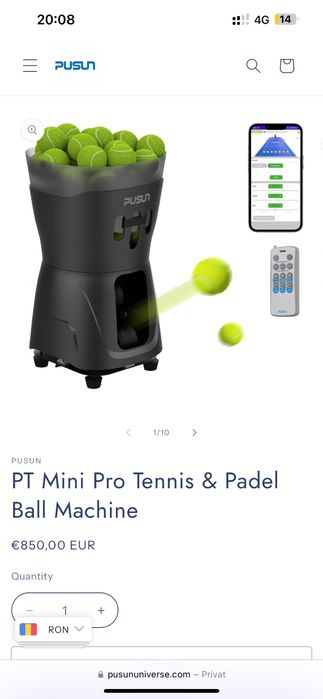 Aruncator mingi tenis/padel Pusun PT Mini Pro