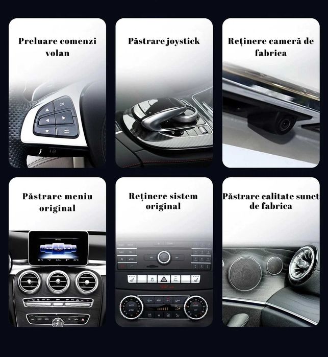 Navigatie Android Mercedes C / GLC 12.3" CarPlay&Android Auto 8+128GB