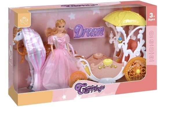 Set calesca cu papusa