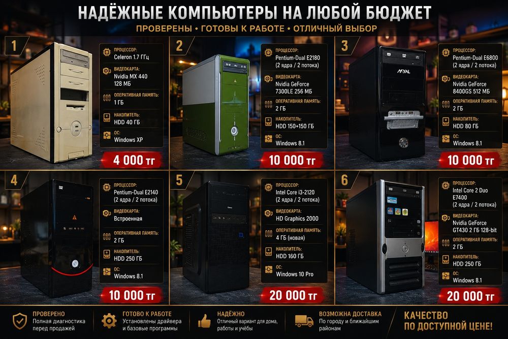 Компьютеры от 4000тг