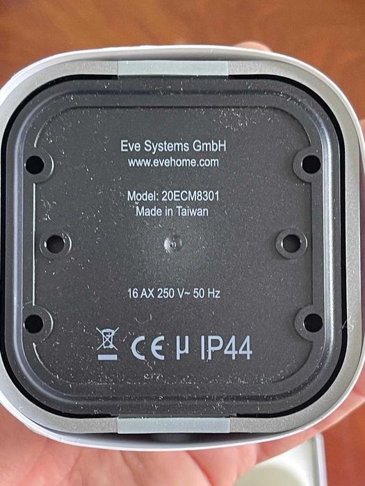 Priză inteligentă pentru exterior Eve Energy Outdoor, IP44, măsurare a consumului, compatibilă cu Alexa, Apple Home, Google Home și SmartThings