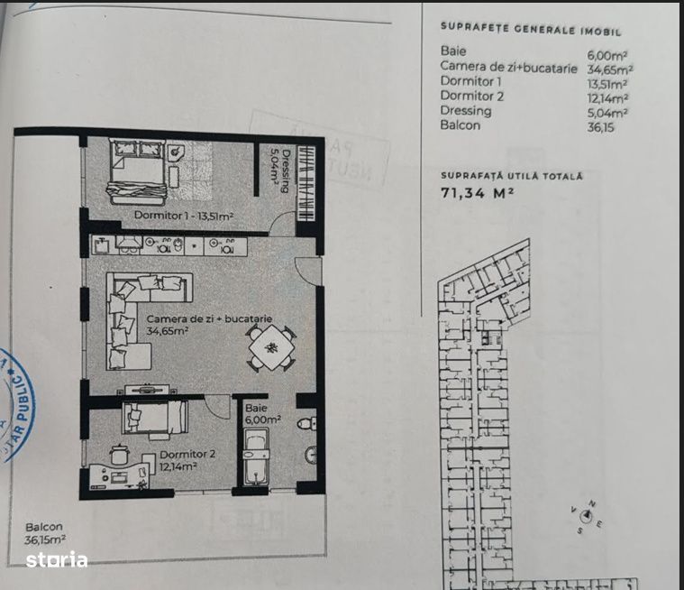 Apartament 3 camere| Finisat | Panorama |zona Sopor |Balcon generos 36