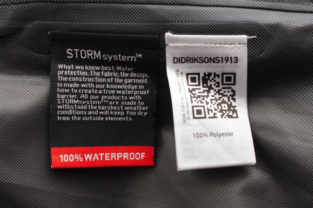 DIDRIKSONS Tiva мъжко яке водоустойчиво Storm System дъждобран S ново