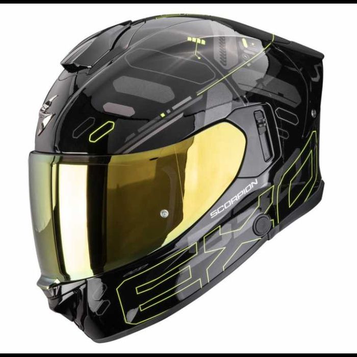 Каска SCORPION EXO-530 Air Fond Black-Neon Yellow