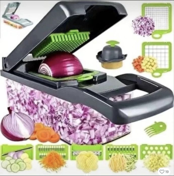 Răzătoare Multifuncțională 14-în-1 Veggie Slicer - Nouă (Pregătire rapidă mese)