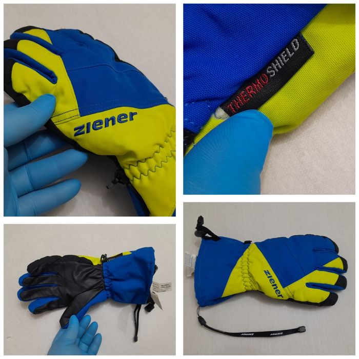 Mănuși de schi bike Ziener Agil As albastru intens verde deschis nr. 7