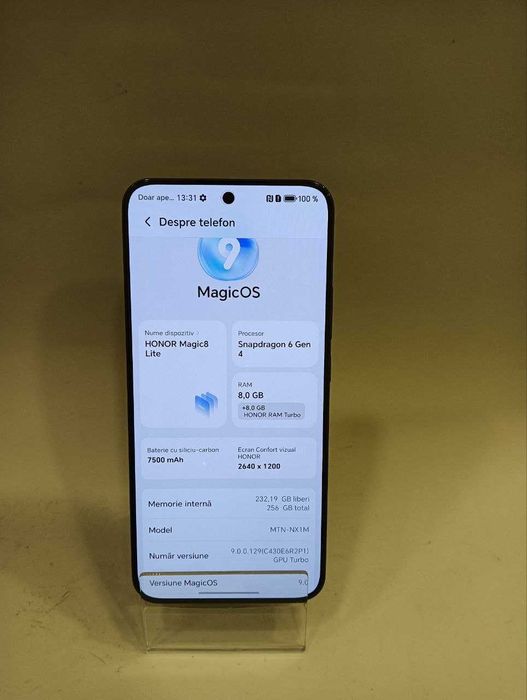 Honor, Magic8 Lite, 256GB, Black/Fin X Amanet cod 124181