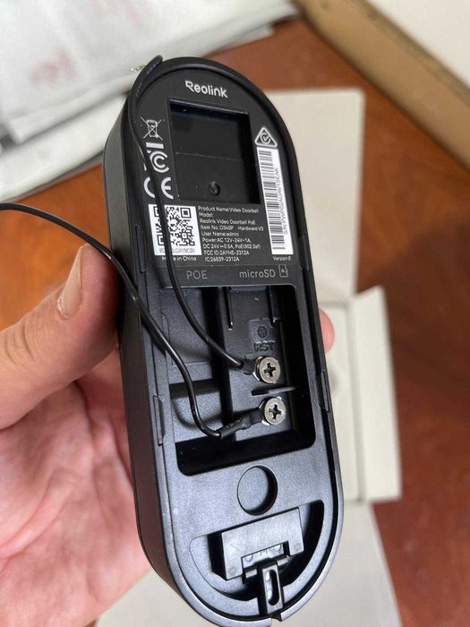 Sonerie video wireless Reolink, PoE, 5MP 2K, MicroSD, Detectie persoana, Microfon, Difuzor – D340P