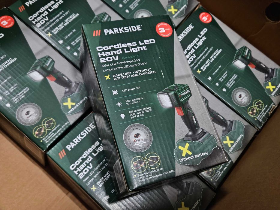 НОВ Parkside Акумулаторен LED фенер лампа 20 V , PLHLA 20-Li A1