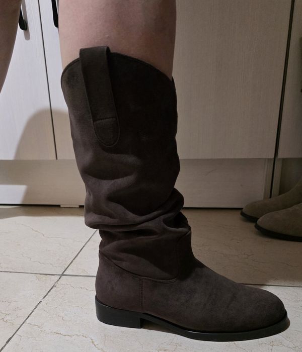 Сапоги,  натуральная замша