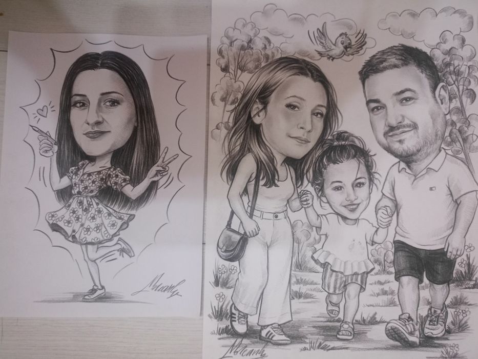 Caricatura sau portrete handemade