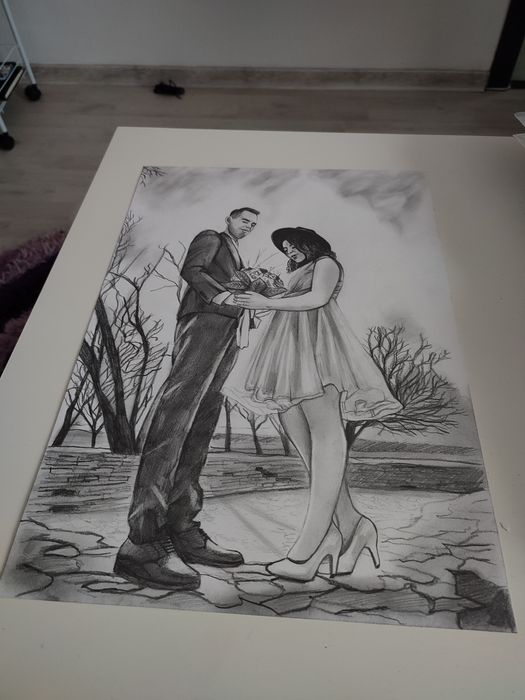 Realizez portrete și caricaturi la comandă în vopsea ulei, creion