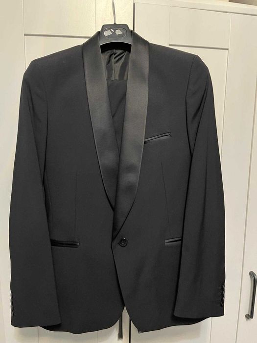 Costum bărbătesc ocazie nr44 Diasym Style ca NOU+cămașă și papionCADOU