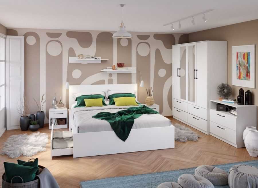 Set Dormitor Snow C13 cu oglinda